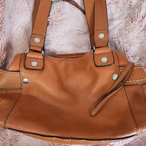 Fossil burnt orange leather bag